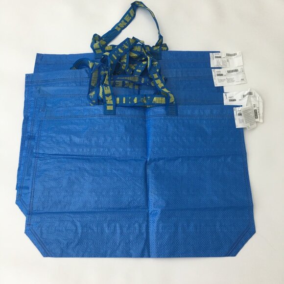 IKEA FRAKTA 4 Pack Medium Shopping Bag 10 Gallon 17.75" x 17.75" x 7" NWT - Picture 7 of 8